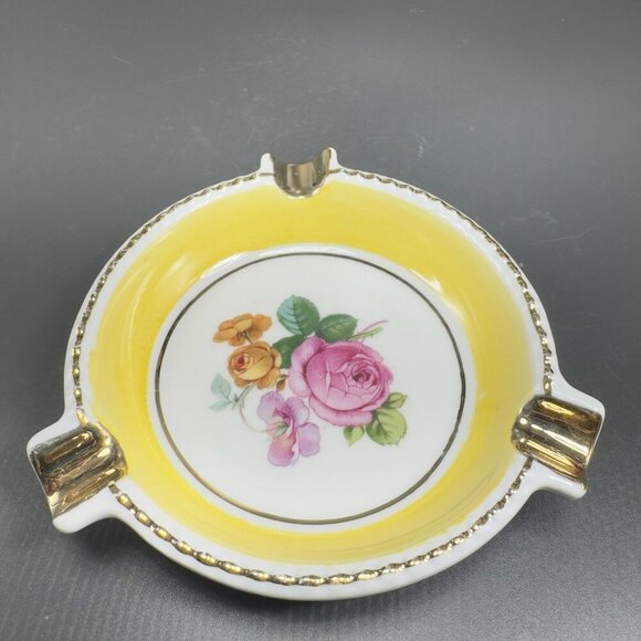 Vintage Schumann Arzberg Germany Dish Ashtray With An Antique Floral Design VTG - Picture 13 of 13